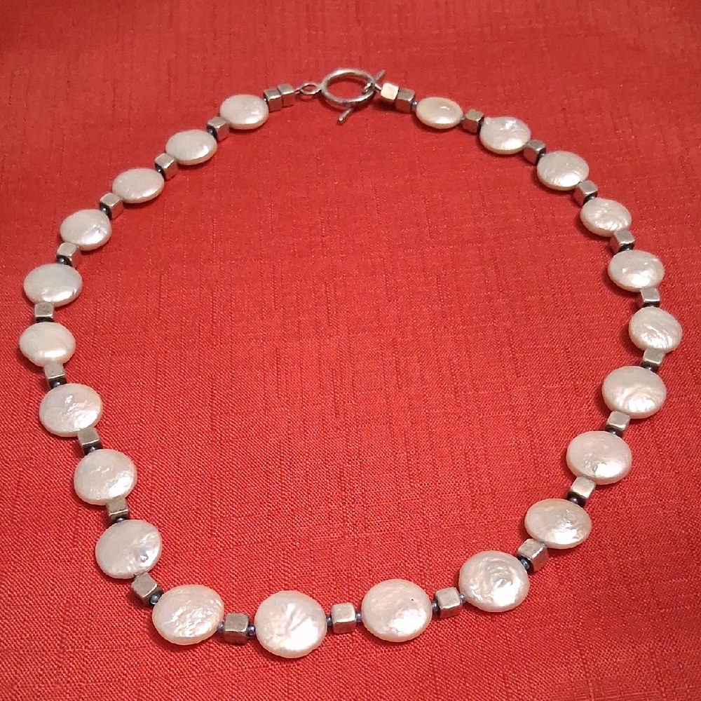 Vintage Freshwater Coin Pearl Necklace